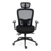 Kancelářská židle, asynchronní mechanismus, černá síťovina KA-H2491