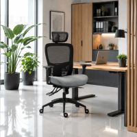 Kancelářská židle, asynchronní mechanismus, černá síťovina KA-H2491