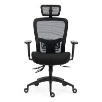 Kancelářská židle, asynchronní mechanismus, černá síťovina KA-H2491