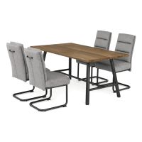 Jídelní set s 4 židlemi Antares, 180x90x76cm, dýha, ořech ASE-1045