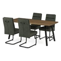 Jídelní set s 4 židlemi Antares, 180x90x76cm, dýha, ořech ASE-1045