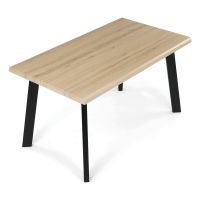 Jídelní set s 4 židlemi Canum, 140x80x76cm, mdf, divoký dub ASE-1046