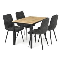 Jídelní set s 4 židlemi Leonis, 110x70x75cm, mdf, divoký dub ASE-1043