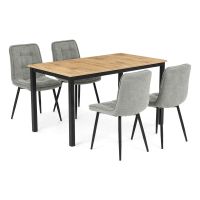 Jídelní set s 4 židlemi Leonis, 110x70x75cm, mdf, divoký dub ASE-1043