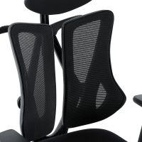 Kancelářská židle E-racer, synchronní mechanismus, černá síťovina KA-H3246