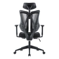 Kancelářská židle E-racer, synchronní mechanismus, černá síťovina KA-H3246