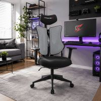 Kancelářská židle E-racer, synchronní mechanismus, černá síťovina KA-H3246