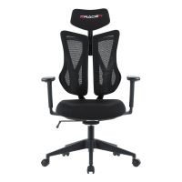Kancelářská židle E-racer, synchronní mechanismus, černá síťovina KA-H3246