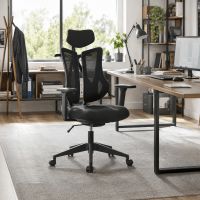 Kancelářská židle, synchronní mechanismus, černá síťovina KA-H3245