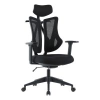 Kancelářská židle, synchronní mechanismus, černá síťovina KA-H3245